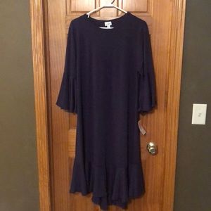 Lularoe Maurine Retro Deep Purple Dress